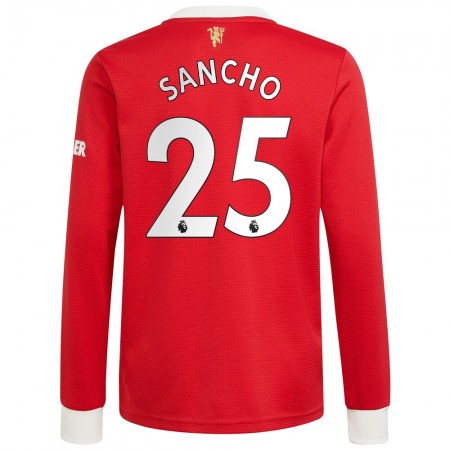 Camisetas Manchester United Jadon Sancho 25 Primera Equipacion 2021/2022 Manga Larga
